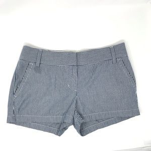 J. CREW Factory railroad-stripe short sz 2 EUC 3"